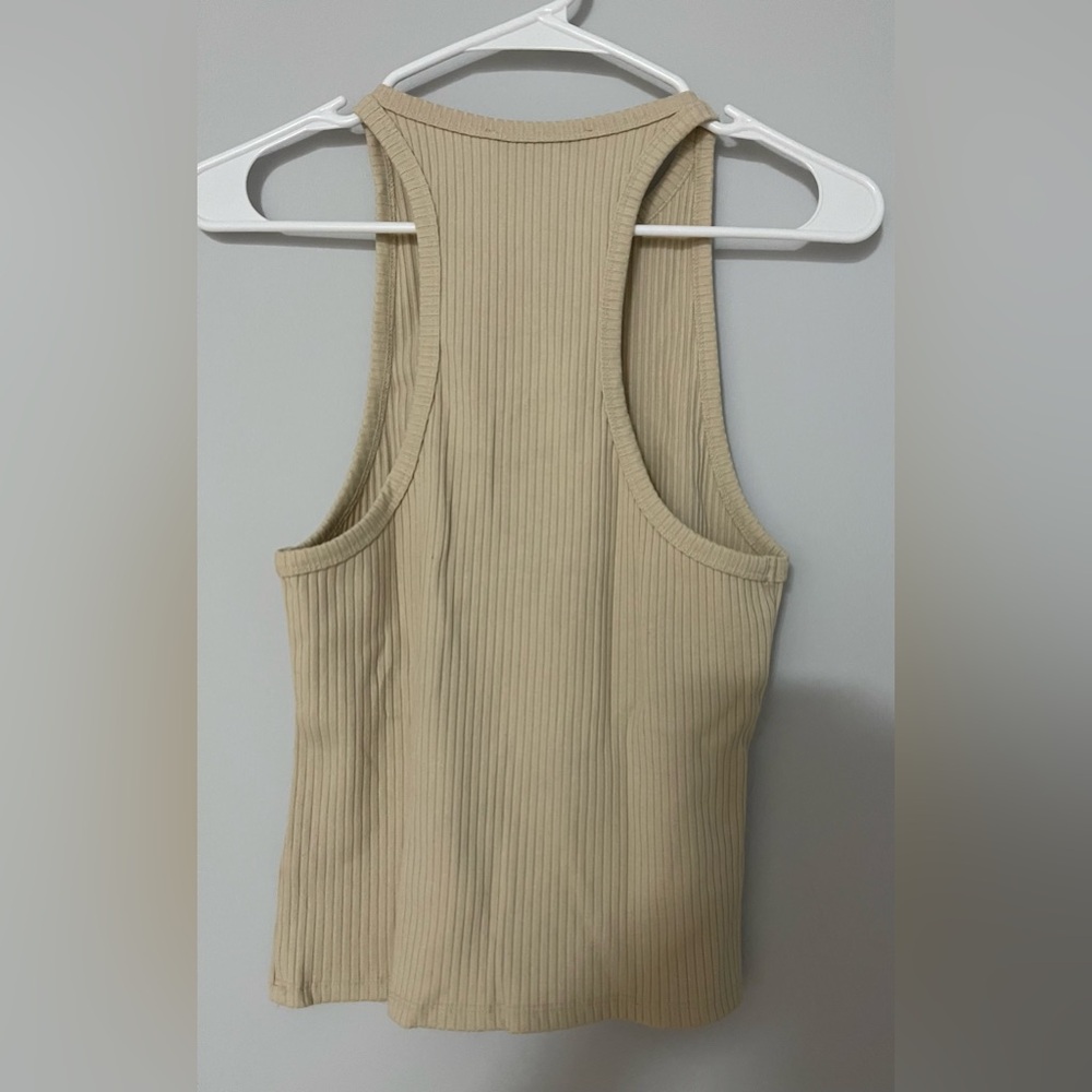 Forever 21 Ribbed Tank Top - Beige - Picture 2 of 4